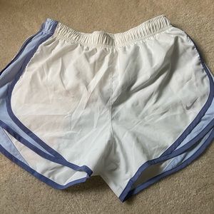 White nike shorts with blue